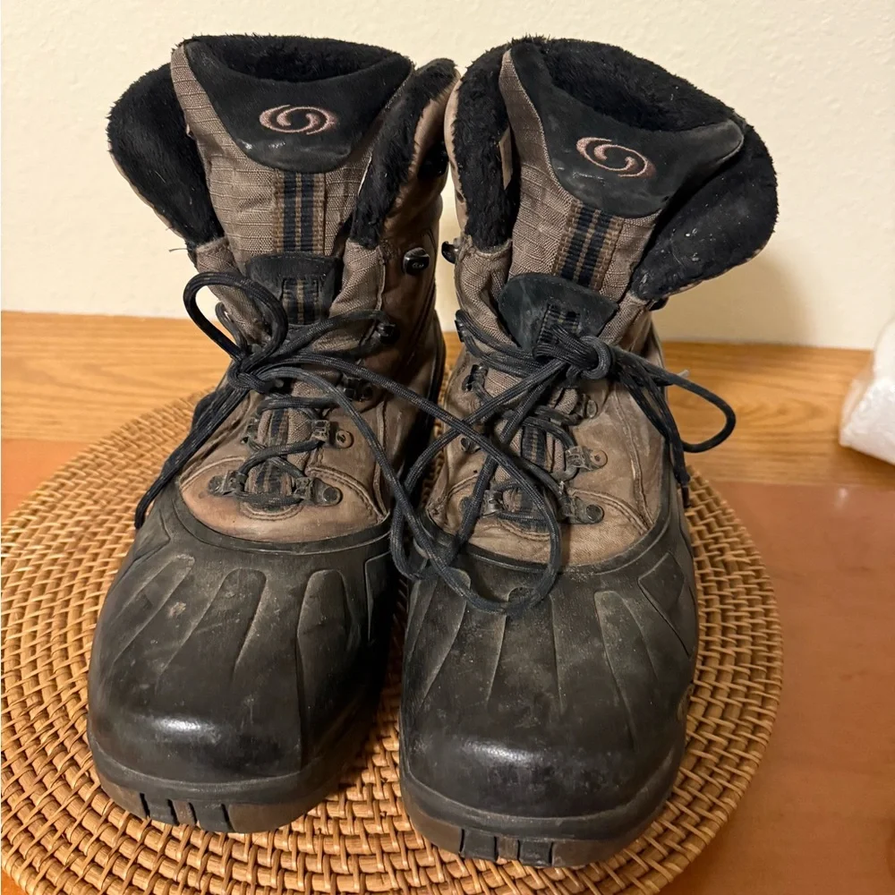 Salomon Brown and Black Winter Hiking Boots Waterproof